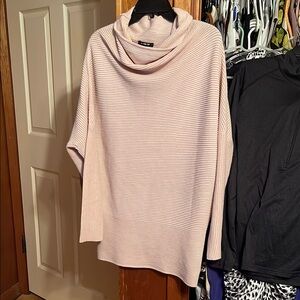 KIIND OF Pink Cowl Neck Sweater Oversized